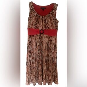 Perceptions Abstract One Piece Sleeveless A-line Stretch Misi Dress size M